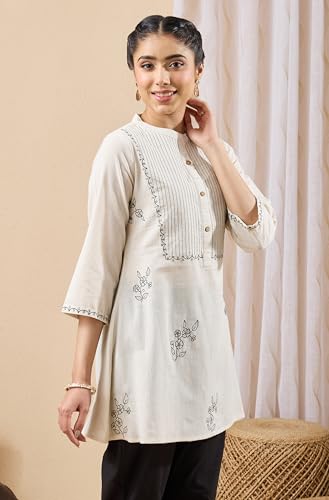 Tunique en lin et coton brodé Janasya : un look bohème chic pour vos terrasses