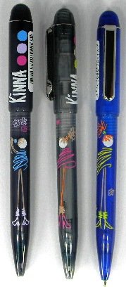 Clairefontaine - 1 Stylo Bille KINNA, Encre bleu, Plusieurs décorations