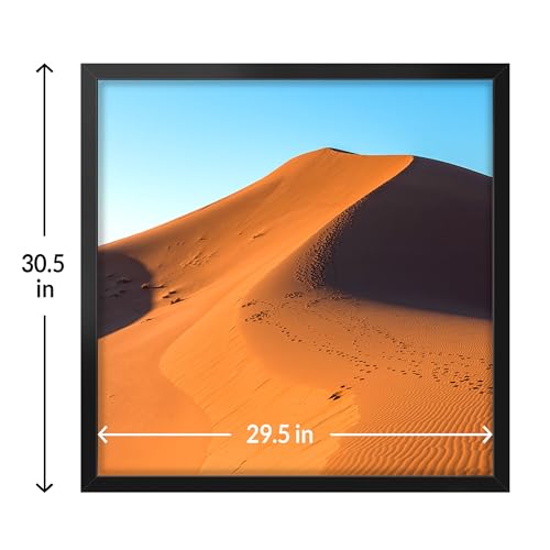 LaVie Home 30x30 Picture Frame for Wall Display, 30x30 Black Photo Frame with HD Plexiglas, 30 x 30 Diamond Painting Frame 1 Pack, Display Frame for Vertical or Horizontal, Classic Collection