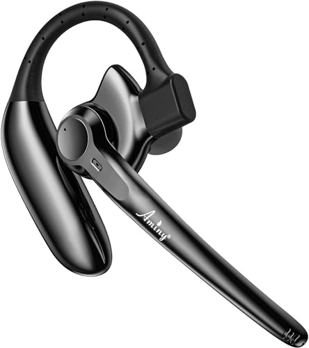 Image of AMINY Wireless Bluetooth Headset with Microphone 30 Hrs Talking Time V5.3 Auriculares Bluetooth Earpiece,AI Noise Cancelling Bluetooth Earphones for Trucker Office Home