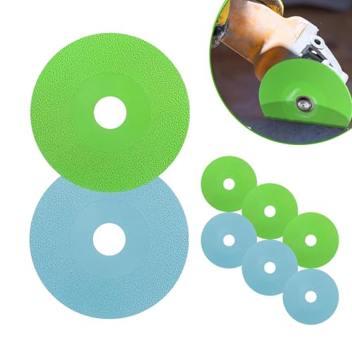 6Pcs Glass Cutting Disc for Angle Grinder, 100x20mm New Bottle Cutter, Rock Slab Grinding Discs Cutter for Tile Granite Porcelain