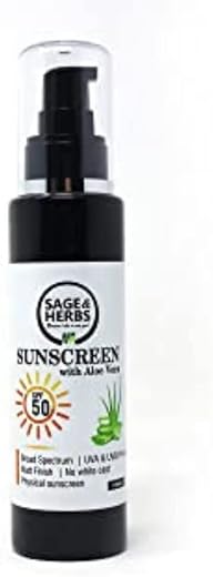 Sage &amp; Herbs 50 spf Sunscreen Ultra Protective Lotion For All Types Skin Lightening With Extract Natural 50 ml