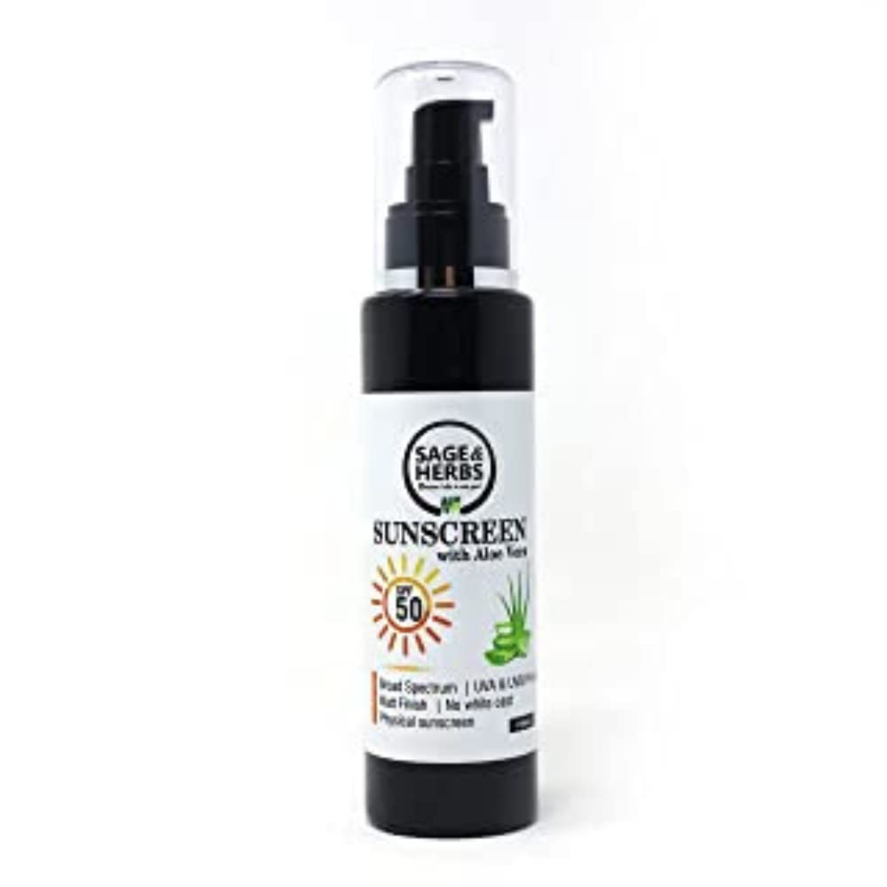 Sage & Herbs 50 spf Sunscreen Ultra Protective Lotion For All Types Skin Lightening With Extract Natural 50 ml