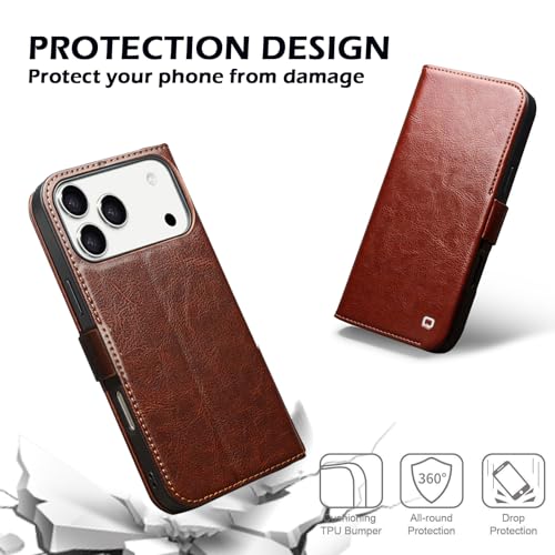 Étui cuir iPhone 17 Air marron idéal pour le bureau et vos déplacements