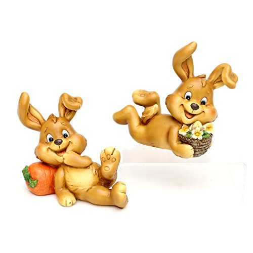 'Lutin couché collection Stube Poly Pâques "Happy 10 x 8 x 13 cm Lot de 2 Cover