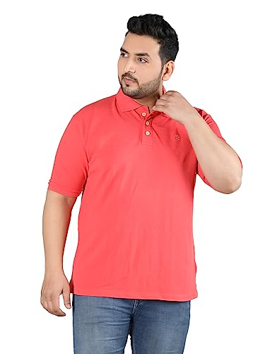 Image of CHKOKKO Men's Pluse Size Polo Cotton Regular Fit Half Sleeves T-Shirt