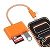 Lector de tarjetas SD para iPhone iPad, conectores dobles Lightning y USB C, lector de tarjetas de memoria 3 en 1 con adaptador de cámara USB, lectura simultánea de tarjetas SD/TF, visor de cámara de