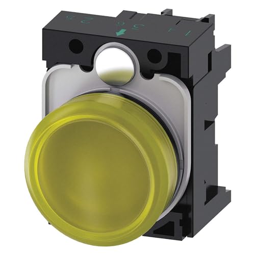 Indicateur lumineux jaune 22 mm Siemens 3SU11026AA301AA0 voyant LED 24V borne vis
