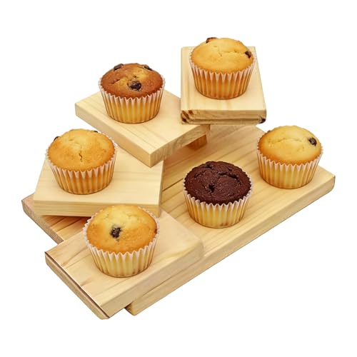 Wooden Sashimi Plate - Raw Board, Single Stepped Platter for Seafood Delicacies, Natural Shelf with Polished Texture, Cookware, Rustic Rack for Garnish, Tempura and Gyoza Dumplings at Buffets