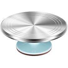 Kootek Aluminium Alloy Revolving Cake Stand 12 Inch Rotating Cake Turntable for Cake, Cupcake Decorating Supplies for Mothers Day