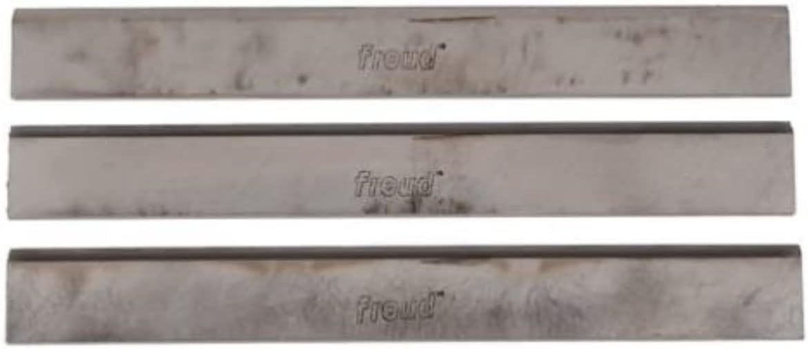 Freud 6-1/8" x 3/4" x 1/8" Jointer Knives – 3-Piece Set, High-Speed Steel, Pre-Ground for Smooth Cuts, Compatible with Various Jointer Models - C410
