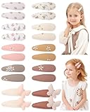 20 Pcs Haarspangen para niños pequeños, lazos para el cabello de niñas, horquillas con diseño floral, pinzas cubiertas antideslizantes, pinzas tipo mariposa, pinzas para el cabello