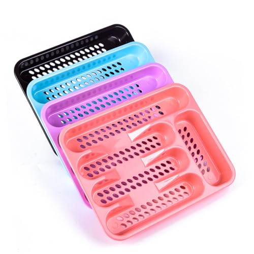 Garneck Scatola di Immagazzinaggio Impilabile Cassetto Scatola di Smistamento delle Stoviglie Contenitore di Scarico Piastra di Scarico per Una Facile Pulizia Colore