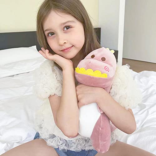 Adorlynetty Dinosaur Stuffed Animal,12” Cute Dinosaur Plush Dinosaur Plushie Soft Dino Plush Dino Stuffed Animals Toys For Boys Girls Kids Baby (Pink) #TOP3