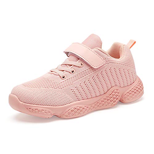 Image of Hetios Kids Shoes Girls Lightweight Athletic Running Shoes Breathable Knit School Sports Shoes (Toddler /Little Kid /Big Kid)