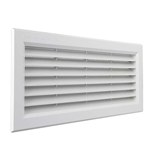 La Ventilazione P31R13B Rejilla de ventilación Rectangular de plástico empotrable con Red antiinsectos. Dimensiones: 315 x 136 mm, Color Blanco, 315x136 mm
