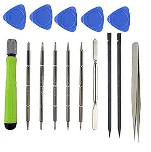 Vadda Bai Magnetic Multi-Function Precision Screwdriver Set with 1 Tweezer and 2 stick, 5 plastic Opener for Mobile Phone, Watch, PC, Laptop, Digital Camera (Screwdriver with 1 Tweezer & Pry Openers)