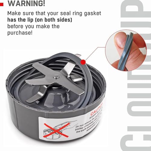 3 Pcs Sealing Gaskets Replacement Parts and 1Pcs Hook Fits for NutriBullet Blender Replacement Parts for Models NB-201, NB9-1301, NB-101b - Image 3