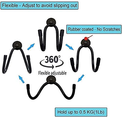 Miniatura 3 de Pmsanzay Percha magnética ajustable, gancho magnético fuerte para sombrero de vaquero, casco, auriculares, zapatos, juguetes, paraguas, cables de
