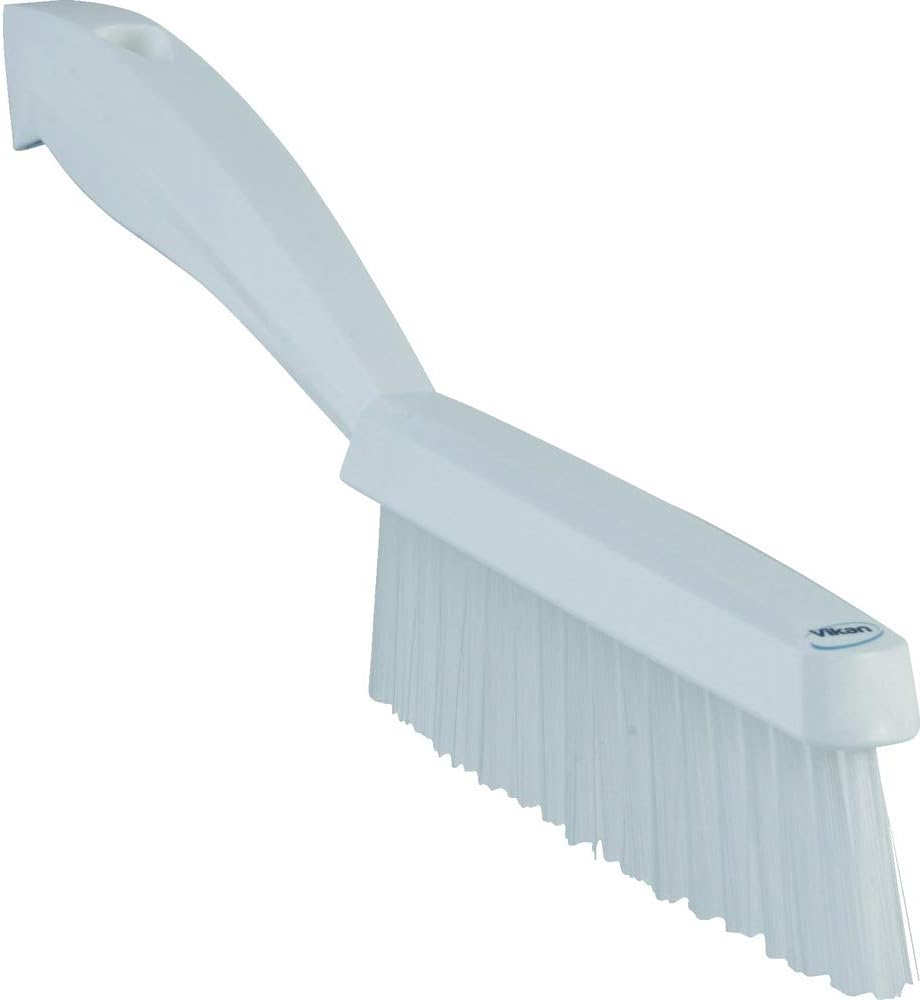 Vikan 41955 Fine Sweep Hand Brush, Polypropylene, Polyester Bristle, 11-25/32", White