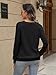 EADINVE Womens V Neck Long Sleeve Sweatshirts Lightweight Pullover Cute Fashion Cute Fall Clothes Tunic Tops 2025 Black