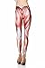 Amour - Women Rock X-ray Skeleton Bone Skull Leggings Tights Black (Regular Size, Sci-Fi Punk Muscles)
