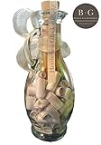  Geldgeschenk kreativ und originell verpacken (kleine Flasche mit Sprüchen und Zitaten zur Hochzeit & zum Valentinstag, Geburtstag, Dankeschön Geschenke), Silber mit extra Streifen