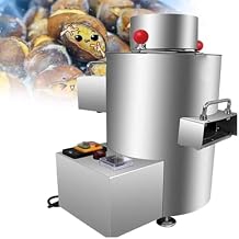 Automatic Chestnut Peeling Machine, Stainless Steel Chestnut Peeling Machine, 200 kg/h Commercial Electric Peeling Machine with Handle,12V-12-knife