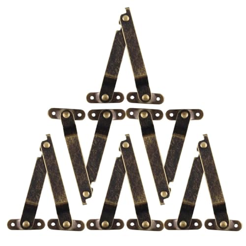 カバーのヒンジ - ソフトクロージャーのある6つのヒンジの多く|ロックとリフティングを備えた調整可能な強化システム|おもちゃ、ベンチ家具、コーヒーテーブル、木製の箱のためのメタルアクセサリー