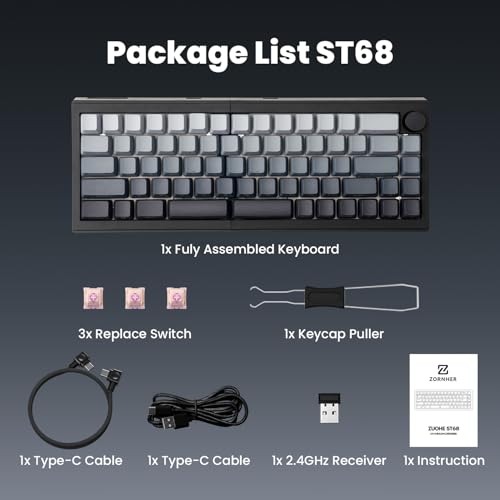 Teclado Mecánico ST68 65% Inalámbrico Bluetooth USB-C miniatura 5