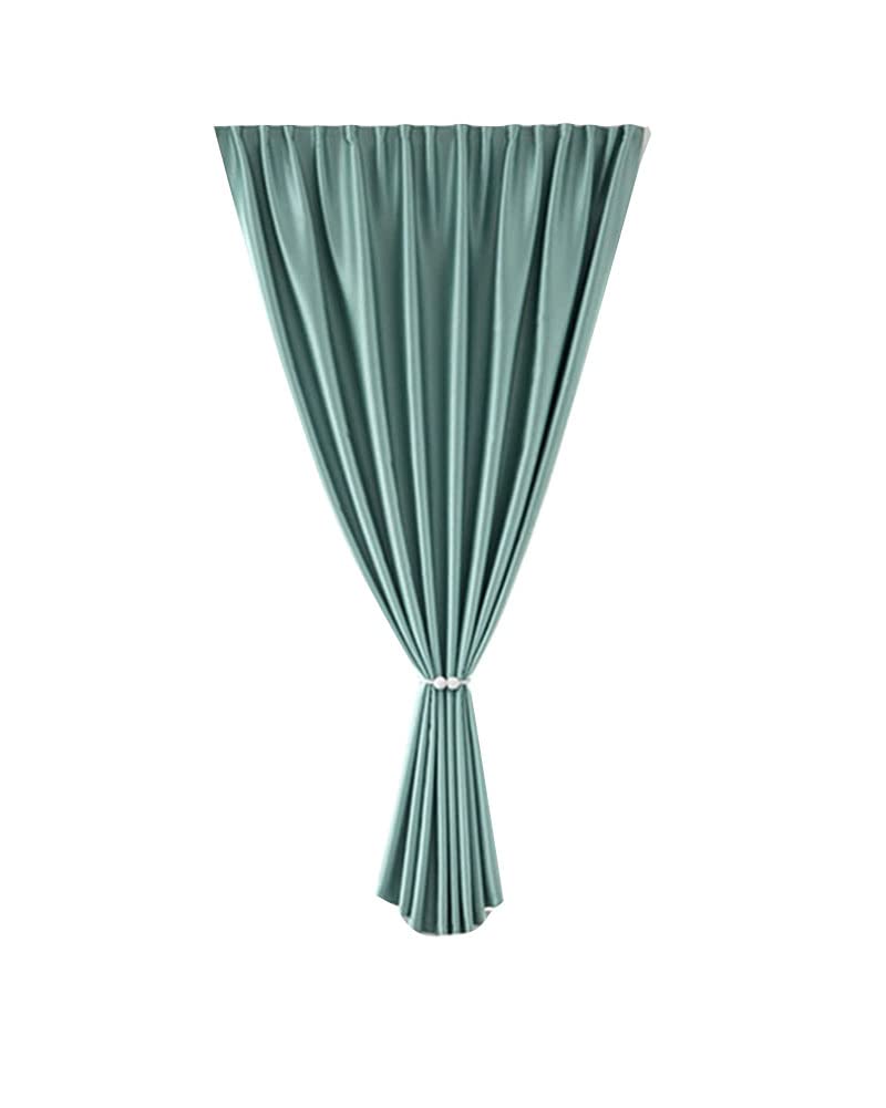 DAIHAN Modern Minimalist Solid Color Curtain Thermal Insulated Darkening Curtains Window Treatment Drapes for Bedroom,Livingroom Decoration Green