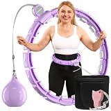 Smart Fitness Hoop Reifen mit Taillenband für Erwachsene & Anfänger – Leiser Fitness-Hoop zum Abnehmen, mit Gewichtskugel und Noppen, Fitness Hoop, der Nicht herunterfällt TR002