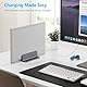OMOTON Aluminium Vertikal Laptop Ständer, Verstellbarer Notebook Ständer, Laptop Halterung für MacBook Pro/Air und Andere Android Laptop (bis zu 17,3 Zoll), Grau