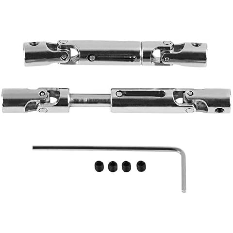 Vipxyc RC Truck Drive Shaft, 2 Pcs Metal Durable Shaft Upgrade Accessories with 4 Screws for WPL 1/16 Scale RC Military Truck, RC Toy Drive Shaft Cover