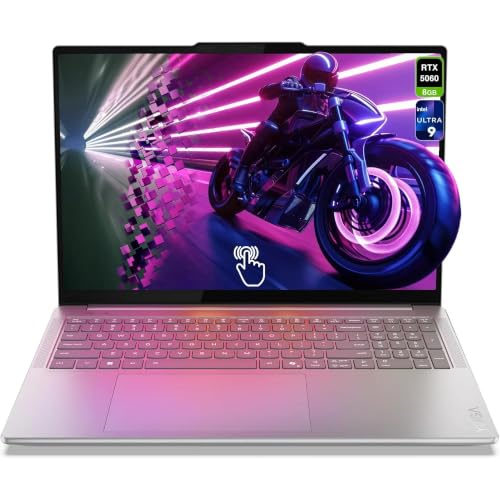 Image of Lenovo Yoga Pro 9i Aura Edition AI Laptop, Intel Ultra 9 285H, NVIDIA GeForce RTX 5060, 32GB RAM, 2TB SSD, 16.0 inch 3.2K OLED 120Hz 1000nits Touchscreen, 5.0MP IR Camera with E-shutter, Win11 - Luna Grey