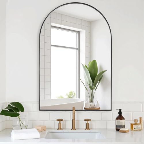 ハリウッドライト付きメイクアップミラー - 調光機能付きLEDライト、プロ仕様タッチスクリーンメイクアップミラー、プラグインモデル、自宅、寝室、デスクトップ、ギフトに最適(Black,50*80cm)