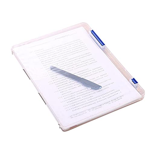 tooloflife 2 Pack A4 File Portable Project Cases, Plastic Scrapbook Paper Storage Boxes Office Desk Documents Magazines Paper Cards Envelope Storage Organizer(Blue)