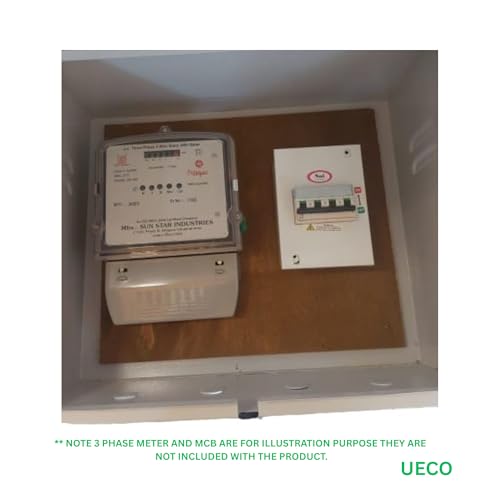 Image of Safe Meter Box - Heavy-Duty Weatherproof Metal Enclosure with Ply Base & Lock | Solar Installations /Meter /EV Charging /CCTV Power Box / | 18 inchx15 inchx7.5 inch | Wall Mount (SINGLE WINDOW)