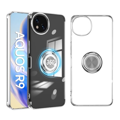 �ySuumii�zAQUOS R10/R9 SH-51F SH-51E SH-M28 �Ή� �P�[�X �N���A �����O�t�� 360°��]�X�^���h �ČRMIL�K�i �ϏՌ� Sharp �V���[�v �A�N�I�Xr9 r10�h�R�� �J�o�[ sh51f sh51e shm28