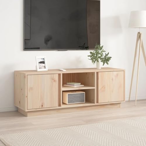 DYRJDJWIDHW Mueble de TV de bambú,Mueble TV 180,Mueble de TV de Madera Maciza de Pino 110x35x40,5 cmAdecuado para salón, Dormitorio