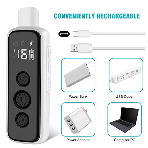 Bousnic Dog Shock Collar for 2 Dogs - (8-120lbs) Waterproof Rechargeable Electric Dog Training Collar with Remote for Small Medium Large Dogs with Beep Vibration Safe Shock Modes(Grey) by Bousnic - Image 7