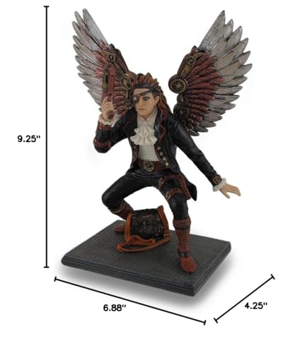 Figura de Ángel Guardián Steampunk Pintada a Mano miniatura 2