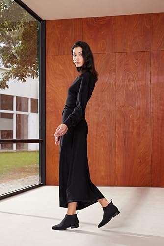Image of VIVAIA Ryan Slip-On Chelsea Boots for Women, Square Toe Ankle Boots, Water Repellent Comfortable Low Heel Booties for Daily Outfit