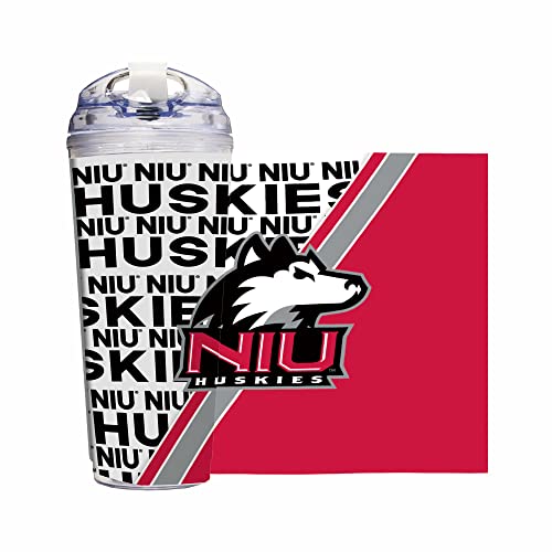 Rico Industries NCAA Florida Gators Standard 24oz Acrylic Tumbler with Hinged Lid, Officially Licensed Double Wall Tumbler with Straw