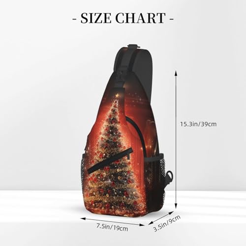 Sling Bag para mujeres y hombres bolso de pecho negro miniatura 2