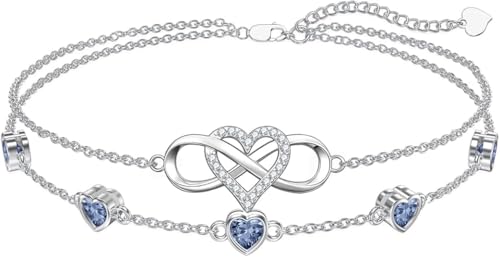 Bracelet de cheville argent sterling 925 infini de qualité