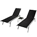 Produktbild vidaXL 2X Sonnenliege Tisch Textilene Liegestuhl Relaxliege Gartenliege Liege