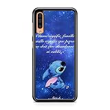 Coque pour Samsung Galaxy A70 Lilo Stitch Tortue Ohana Citation Case Swag Princesse Alice mozaique Blanche Neige Cendrillon