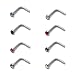 8PC Nose Ring L Shape 18g Surgical Steel One Of Each Color