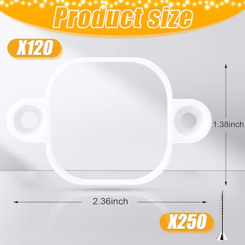 Kittmip 120 Pcs Mount Compatible with 200 ft Govee Pro H706 H806 Permanent Outdoor Lights Brackets with Screws for Soffit, Clip Replace Glue(White) by Kittmip - Image 2